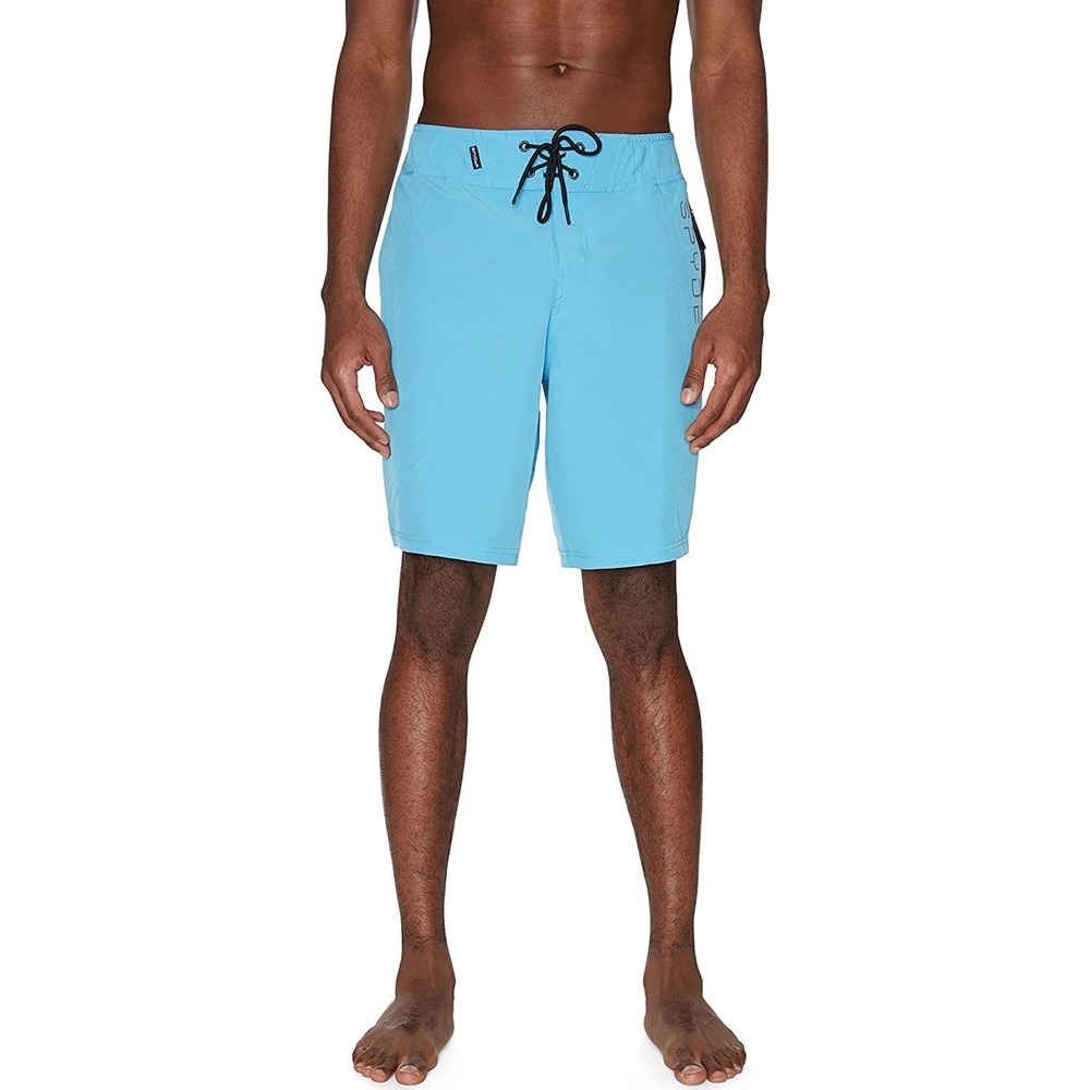 NWT Spyder‎ Mens Hydro Series Laser-Cut Board Shorts, Aqua